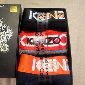 Kenzo Men's Boxer Briefs Set - Black, Red, Orange
